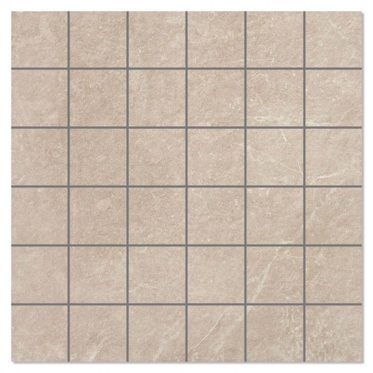Mosaik Klinker Kinnekulle Brun Matt-Relief 30x30 (5x5) cm-0